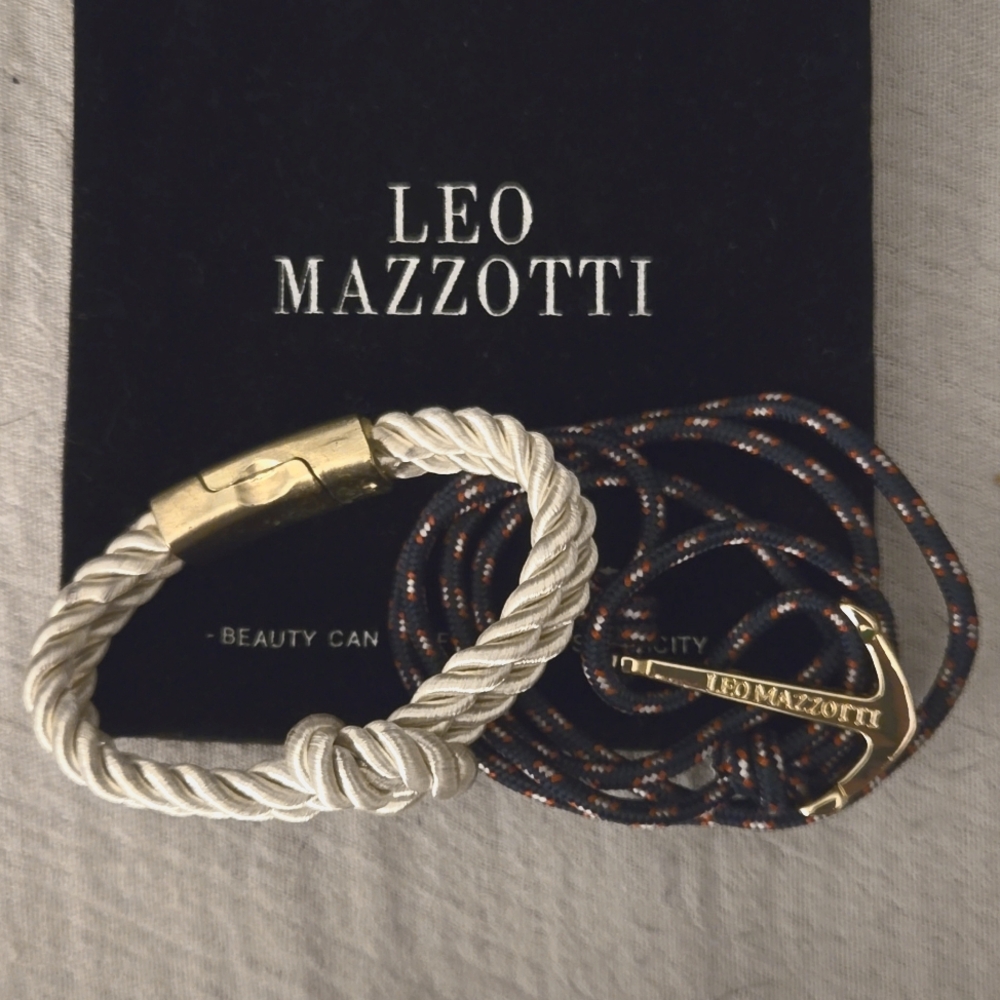 Pair of Leo Mazzotti rope bracelets